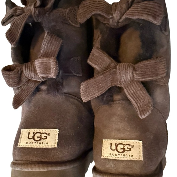 UGG Chocolate Corduroy Boots with Bows Bailey bow brown boots size 8 - Picture 10 of 10